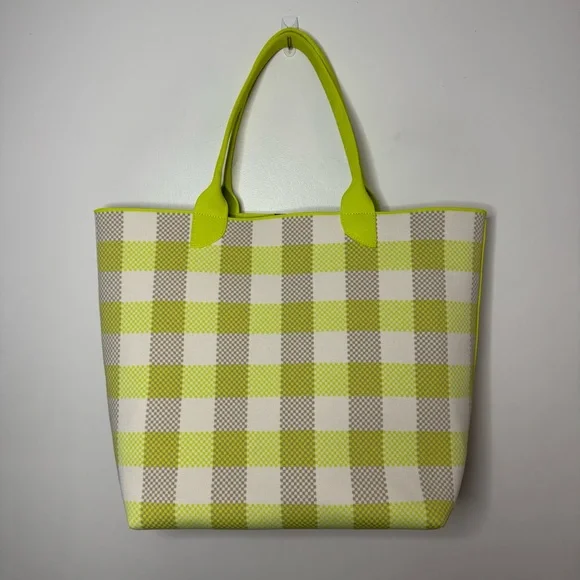 Rothy’s Lime Green Gingham Tote Bag